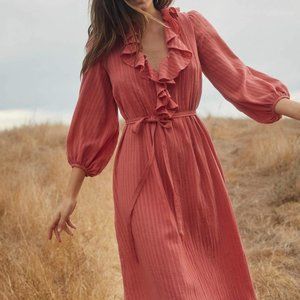 Christy Dawn Plum Dress in Washed Thulian - XS